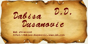 Dabiša Dušanović vizit kartica